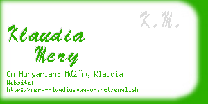 klaudia mery business card